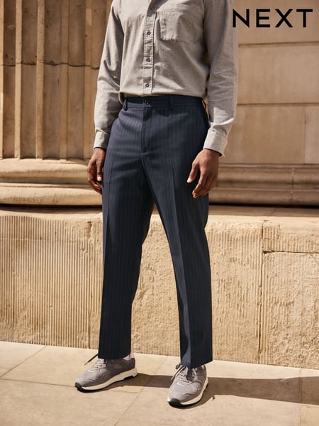 Navy Blue Stripe Formal Joggers (N54952) | € 60