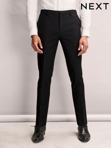 Black Slim Fit Muscle FIt Motionflex Stretch Suit Trousers (N54954) | € 75