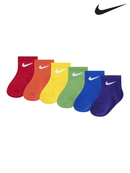 Nike Multi Infant Swoosh Ankle Socks 6 Pack (N55085) | € 20