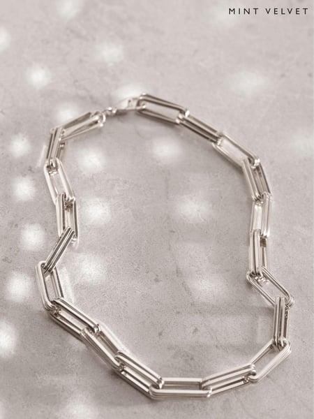 Mint Velvet Silver Tone Square Necklace (N57038) | € 55