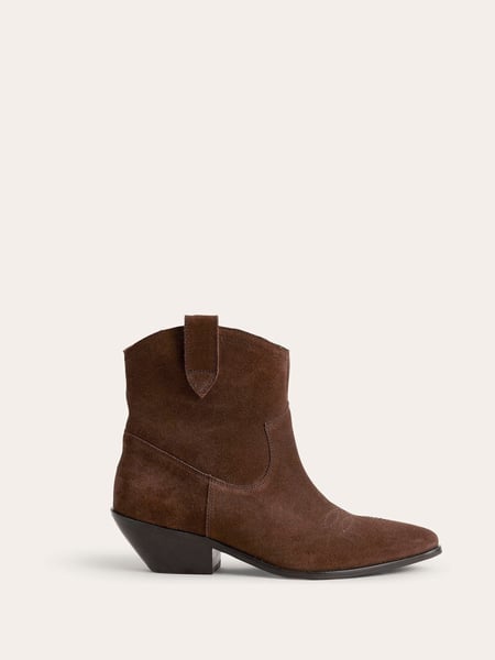 Boden Dark Brown Western Ankle Boots (N57253) | € 51