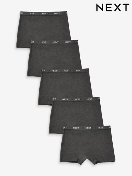 Charcoal Grey Sparkle Short Briefs 5 Pack (2-16yrs) (N57723) | € 17 - € 26