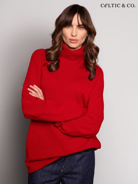 Rot - Celtic & Co. Geelong Slouch Roll Neck Jumper (N58110) | 201 €