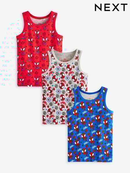 Spider-Man Red License 100% Cotton Vests 3 Pack (1.5-10yrs) (N58153) | € 16 - € 17