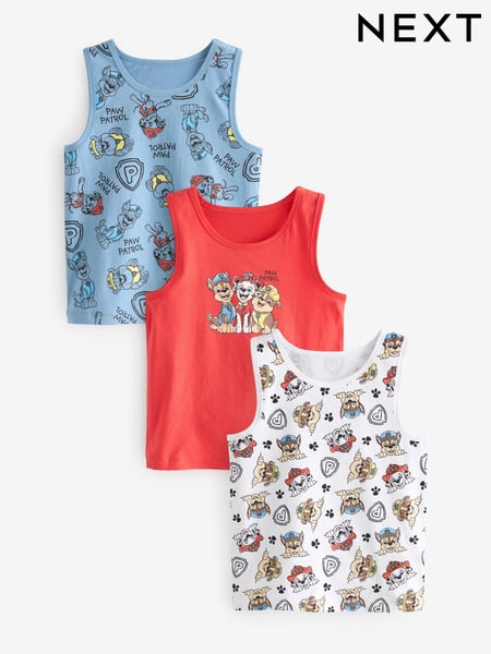 Paw Patrol License 100% Cotton Vests 3 Pack (1.5-10yrs) (N58154) | € 16 - € 17