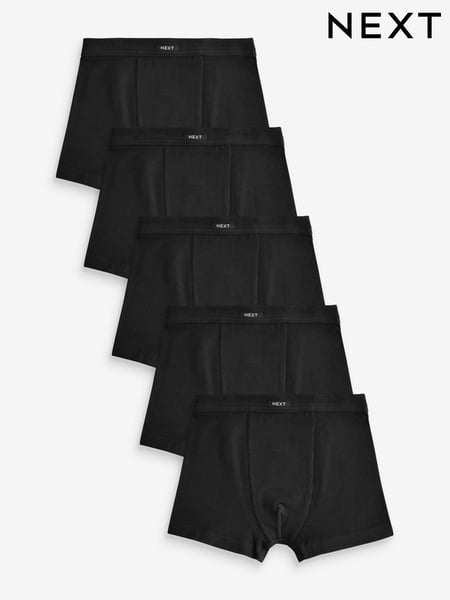 Black Soft Waistband Trunks 5 Pack (1.5-16yrs) (N59122) | € 20 - € 27