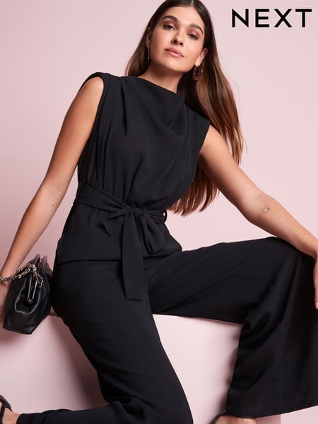 Black Cowl Neck Jumpsuit (N61069) | € 79