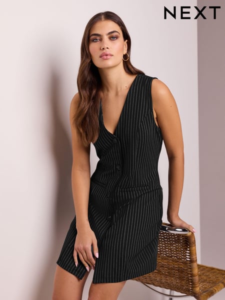 Black Stripe Jersey Blazer Mini Dress (N61076) | € 16
