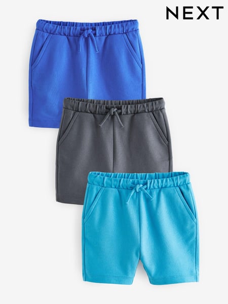 Blue/Teal/Mineral Jersey Shorts 3 Pack (3mths-7yrs) (N61138) | € 14 - € 23