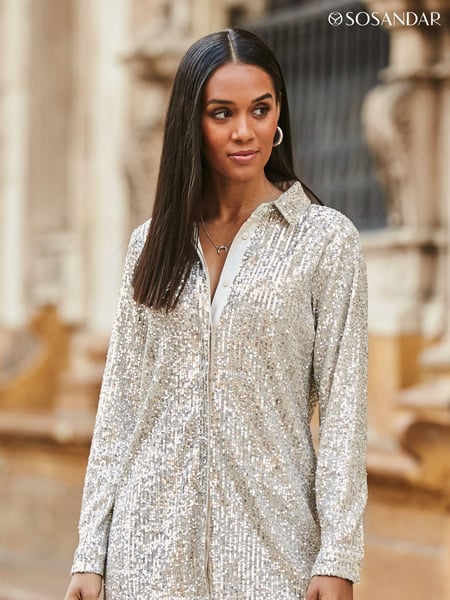 Sosandar Gold Sequin Shirt (N61192) | € 90