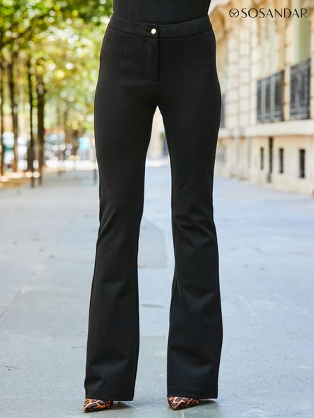 Sosandar Black Ponte Kick Flare Trousers (N62322) | € 76
