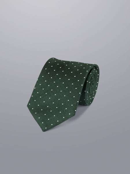 Charles Tyrwhitt Green Silk Stain Resistant Tie (N62615) | € 55