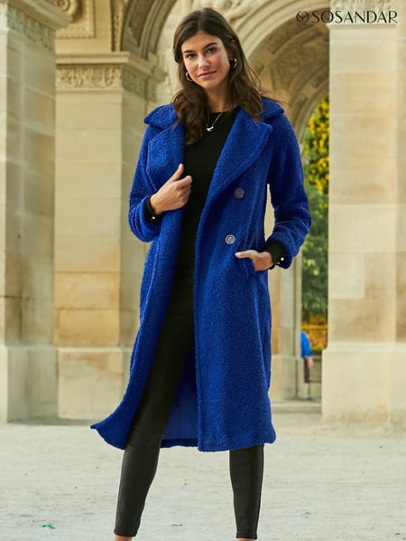 Sosandar Blue Borg Coat (N62635) | € 162