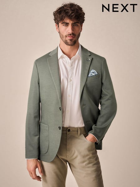 Green Slim Fit Motionflex Stretch Jersey Blazer (N63947) | € 23