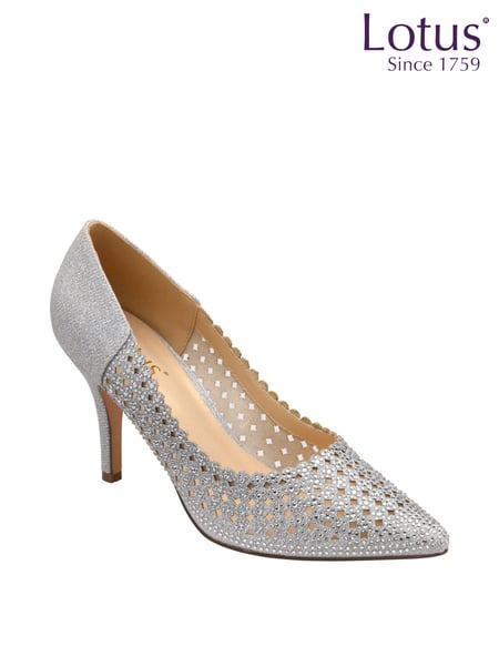 Lotus Silver Stiletto-Heel Pointed Toe Court Shoes (N66286) | € 101
