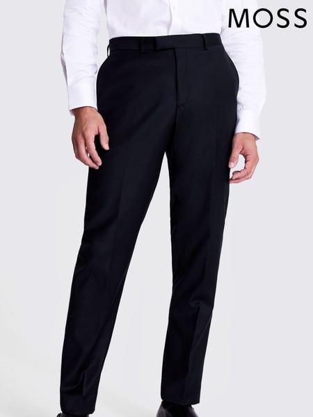 MOSS Black Regular Fit Twill Trousers (N66689) | € 203