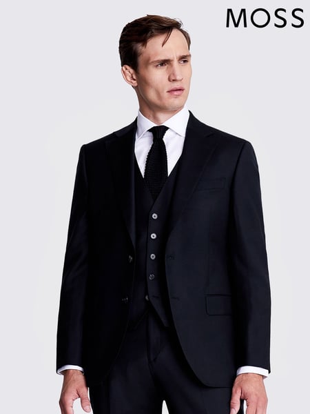 MOSS Black Regular Fit Twill Jacket (N67015) | € 342