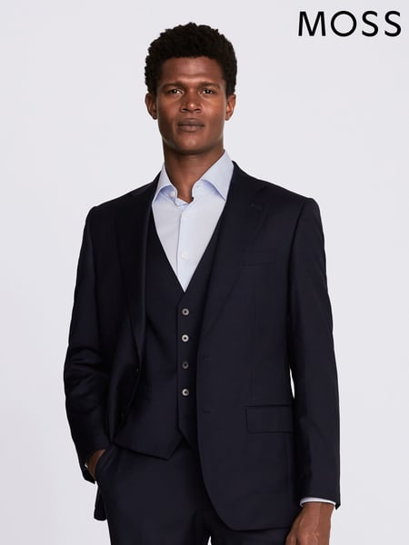 MOSS Blue Regular Fit Twill Jacket (N67025) | € 342
