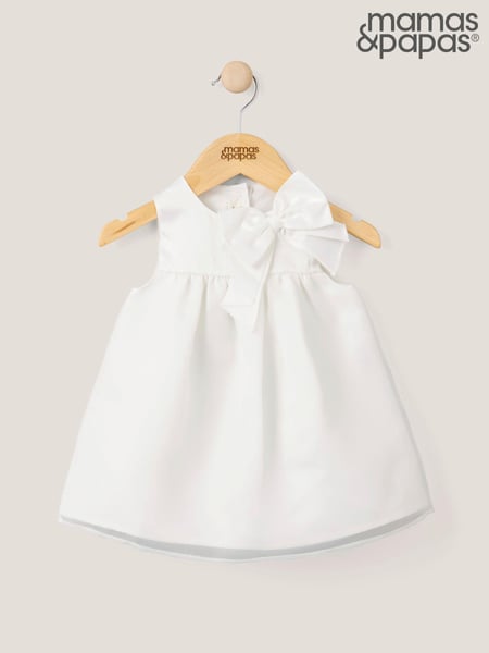 Mamas & Papas Organza Bow White Dress (N67517) | € 70