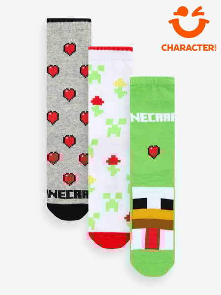 Character Green Minecraft Socks 3 Pack (N70962) | € 8