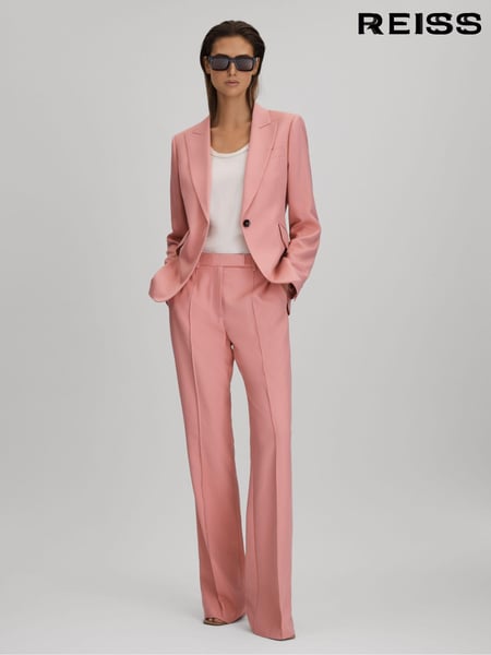 Reiss Pink Millie Flared Suit Trousers (N71513) | € 262