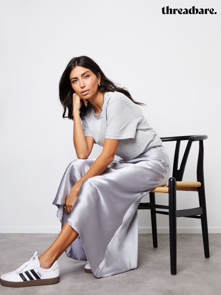 Threadbare Silver Maxi Satin Slip Skirt (N71738) | € 27