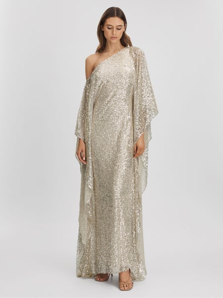 Halston Sequin Off-The-Shoulder Maxi Dress (N72511) | € 1.227