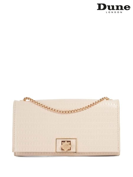 Dune London Cream Serenities Turnlock Detail Chain Bag (N73970) | € 92