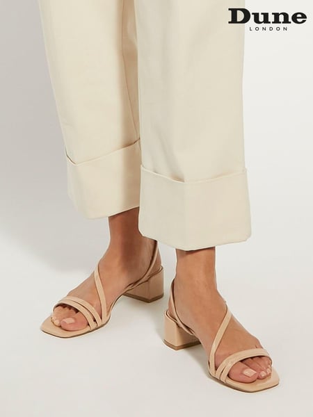 Dune London Pink Maryanna Low Block Heel Sandals (N74704) | € 31