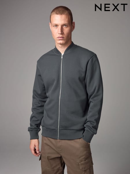 Schiefergrau - Cotton Rich Jersey Bomber Jacket (N78221) | 48 €