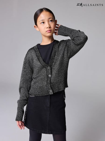 smALLSAINTS Silver Girls Lyra Glitter Knitted Cardigan (N78919) | € 22 - € 24