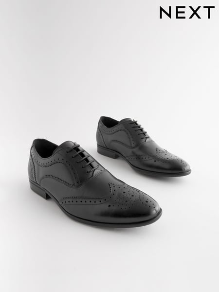 Black Oxford Wing Cap Brogue Shoes (N79175) | € 82