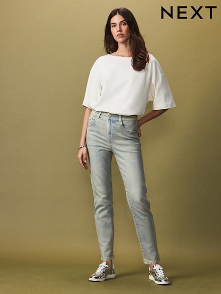 Grün gefärbt - Mom Comfort Stretch Jeans (N80169) | 22 €