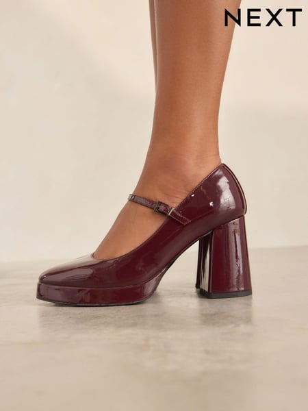 Burgundy Forever Comfort® Platform Mary Jane Heels (N94771) | € 61