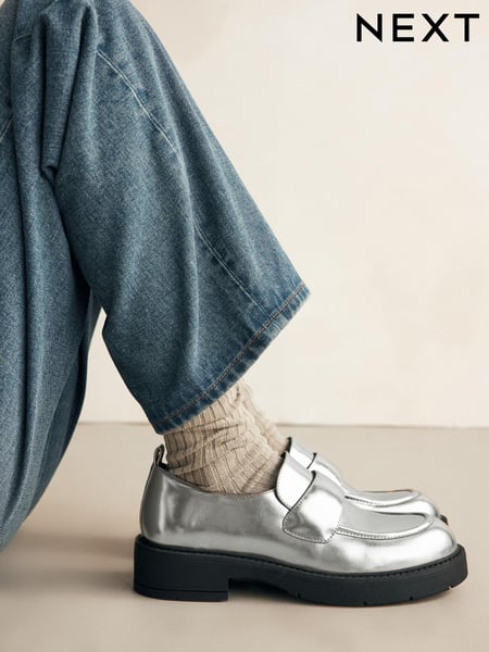 Silver Forever Comfort® Chunky Retro Loafers (N95584) | € 25