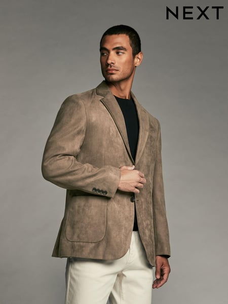 Stone Regular Fit Faux Suede Blazer (N96459) | € 142