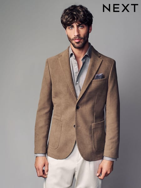 Neutral Nova Fides Moleskin Textured Blazer (N96485) | € 178