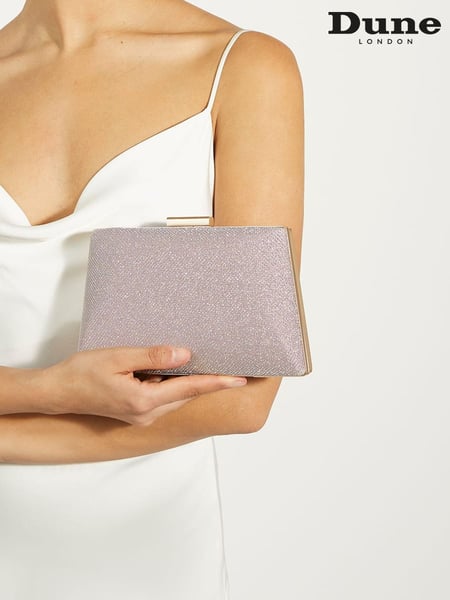 Dune London Pink Bellaria Angled Frame Clutch Bag (N96529) | € 123