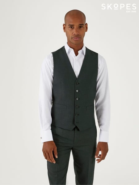 Skopes Green Harcourt Single Breasted Tailored Fit Suit Waistcoat (N96638) | € 78