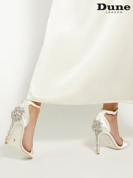 Dune London White Meridians Bridal Star Heel Sandals (N96656) | € 310