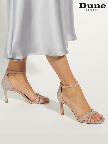 Dune London Natural Madrina Cross Vamp Heeled Sandals (N96827) | € 61