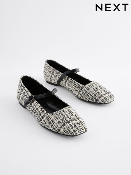 Blue & White Extra Wide Fit Forever Comfort® Square Toe Mary Jane Shoes (N97318) | € 23