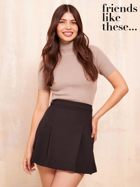 Friends Like These Black Check Mini Skirt (N98084) | € 22
