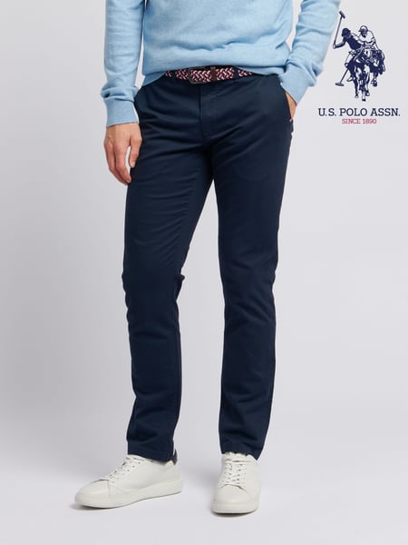 U.S. Polo Assn. Blue Mens Classic Chinos Trousers (N98184) | € 101