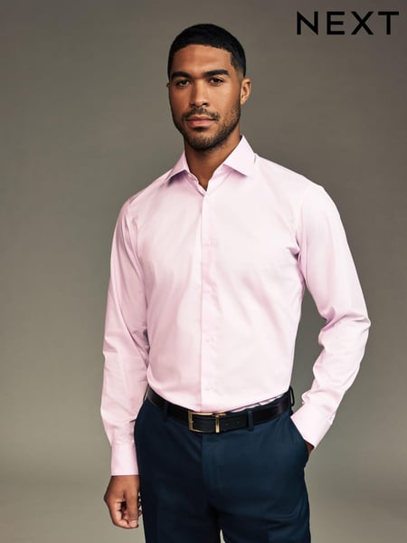 Pink Regular Fit Single Cuff Easy Care Twill Shirt (N99181) | € 39
