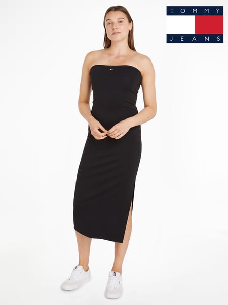Tommy Jeans Black Midi Bodycon Tube Dress (N99895) | € 54