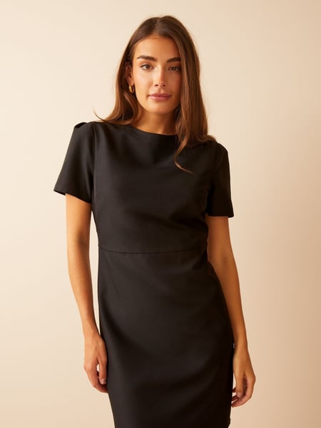 Friends Like These Black Petite Short Sleeve Tailored Shift Dress (P84736) | € 11