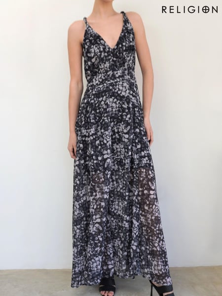 Religion Animal Print Maxi Dress In Hand Painted Prints (P84857) | € 77