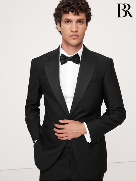 Banana Republic Black Barathea Tuxedo Jacket (Q31577) | € 538