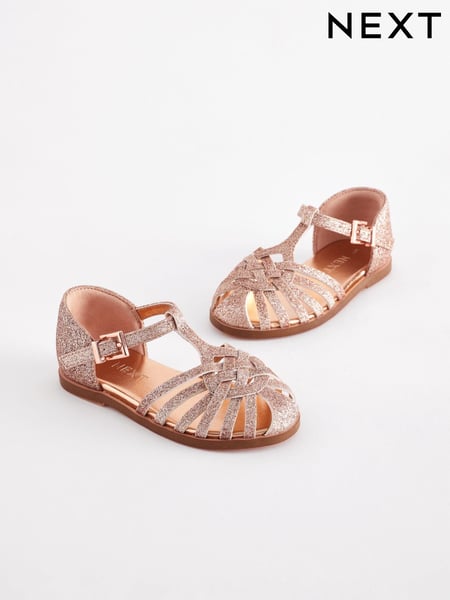 Pink Glitter Fisherman Occasion Sandals (Q44810) | € 24 - € 28